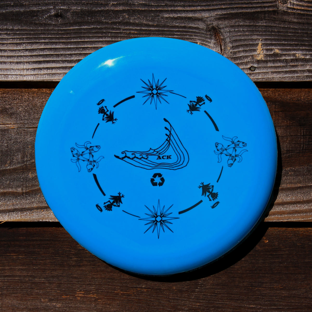 NANTUCKET ACK BLUE MAP 175gm glow / ultimate frisbee Funn & Frolic