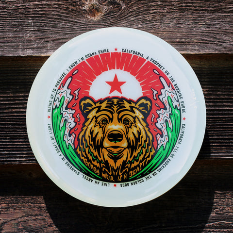 ESTIMATED CAL BEAR Poster Art Frisbee 175gm glow / grateful dead