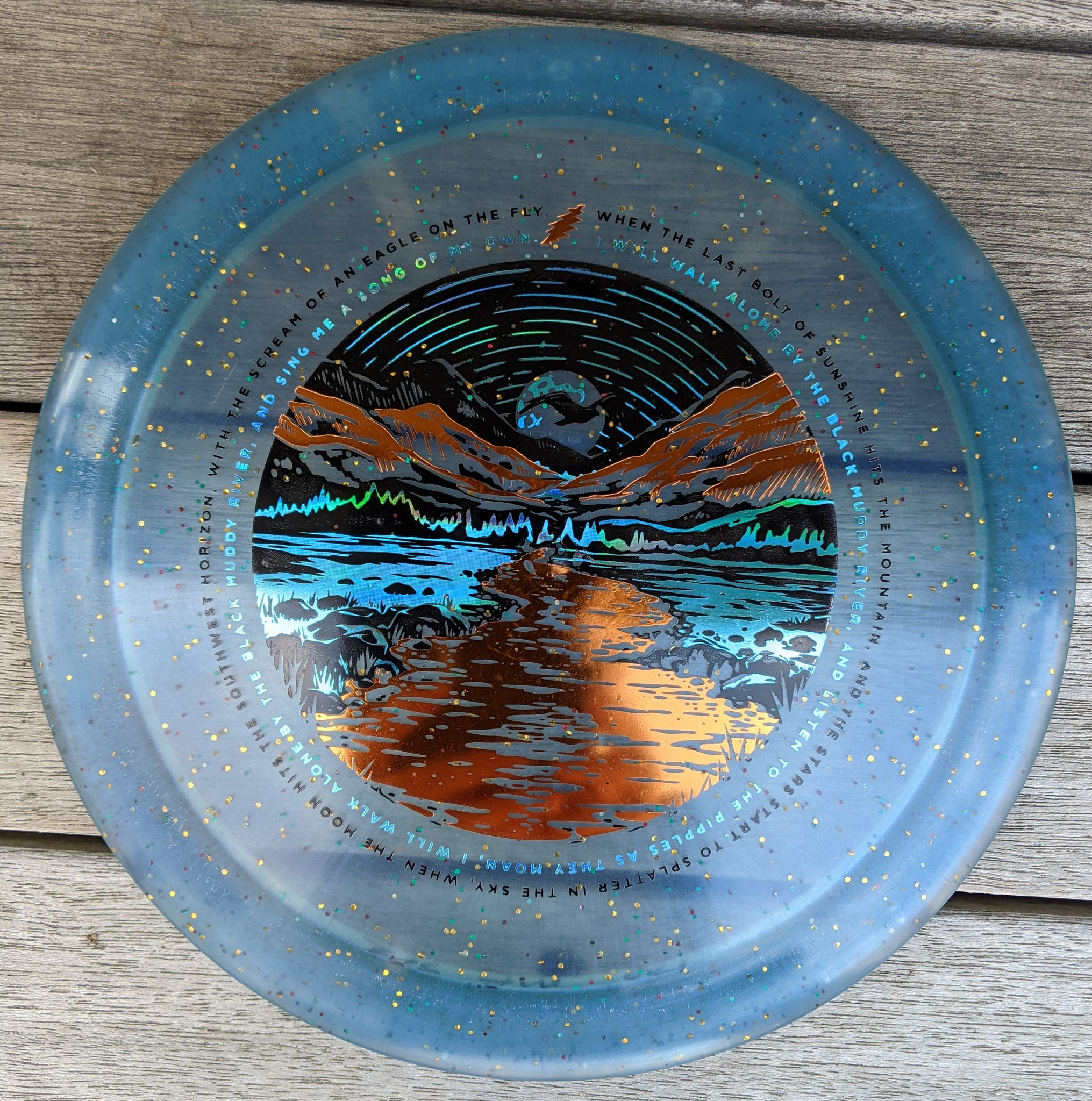 Funn & Frolic x Gateway MUDDY RIVER Spear 176gm Disc Golf Driver / grateful dead