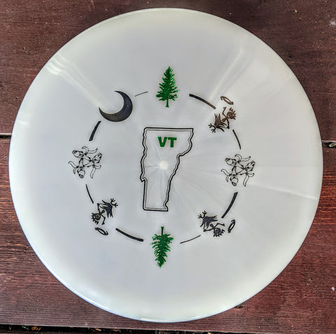 Funn & Frolic x Gateway STATE OF VERMONT 175gm Warrior - Nxt Superglow Mid-range Golf Disc